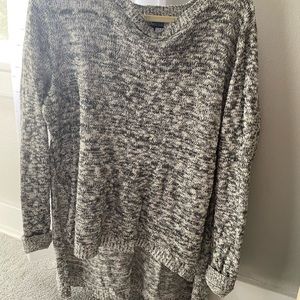 marled gray express sweater but side splits